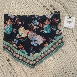 ONEILL Floral Print Skyler Scarf Tube Top brand new!